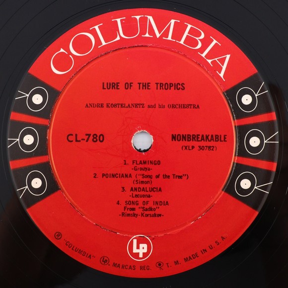André Kostelanetz & His Orchestra Lure Of The Tropics 1954 Mono LP Record CL 780 - Picture 12 of 16